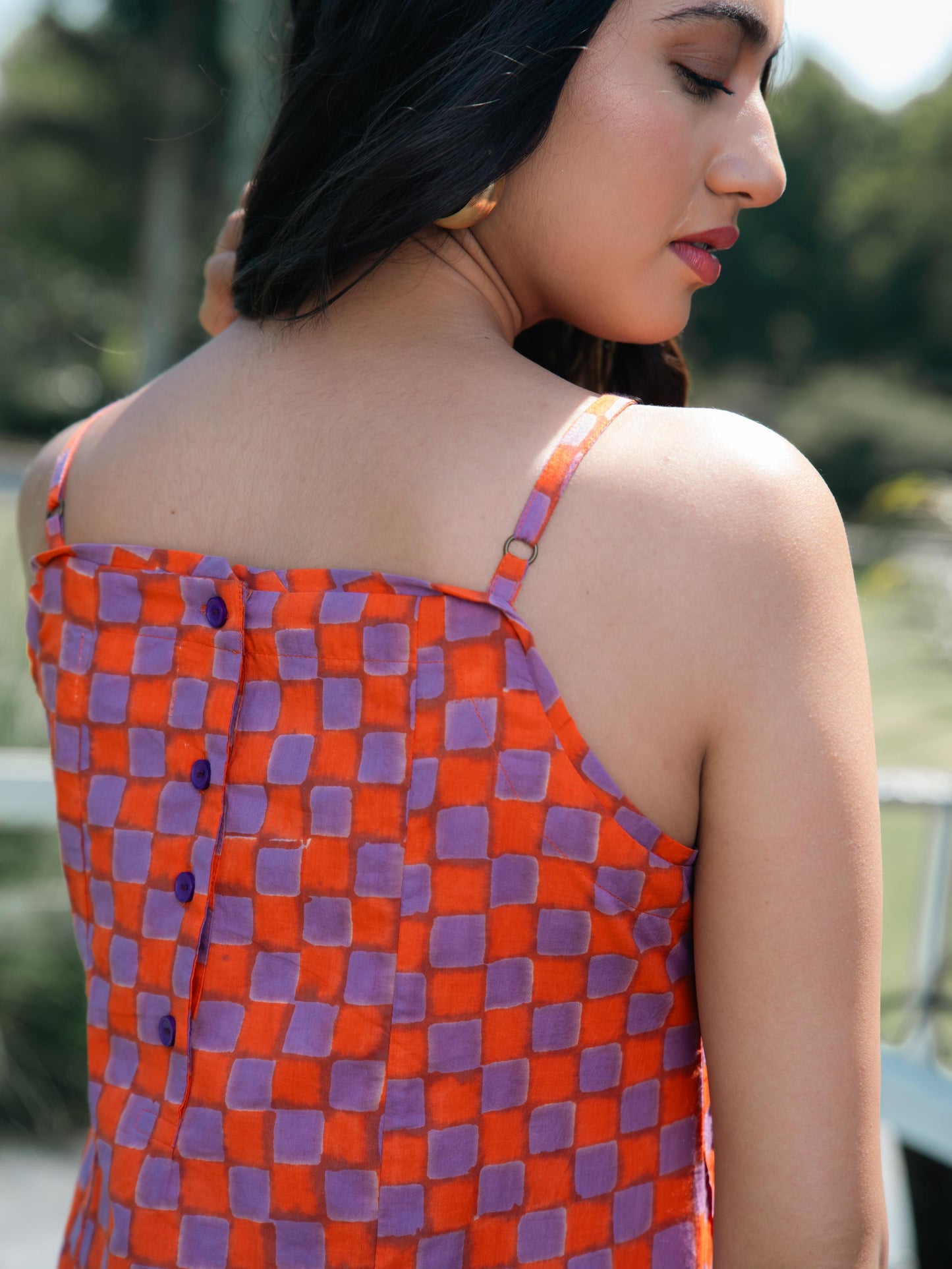 Checkmate strapsleeves dress