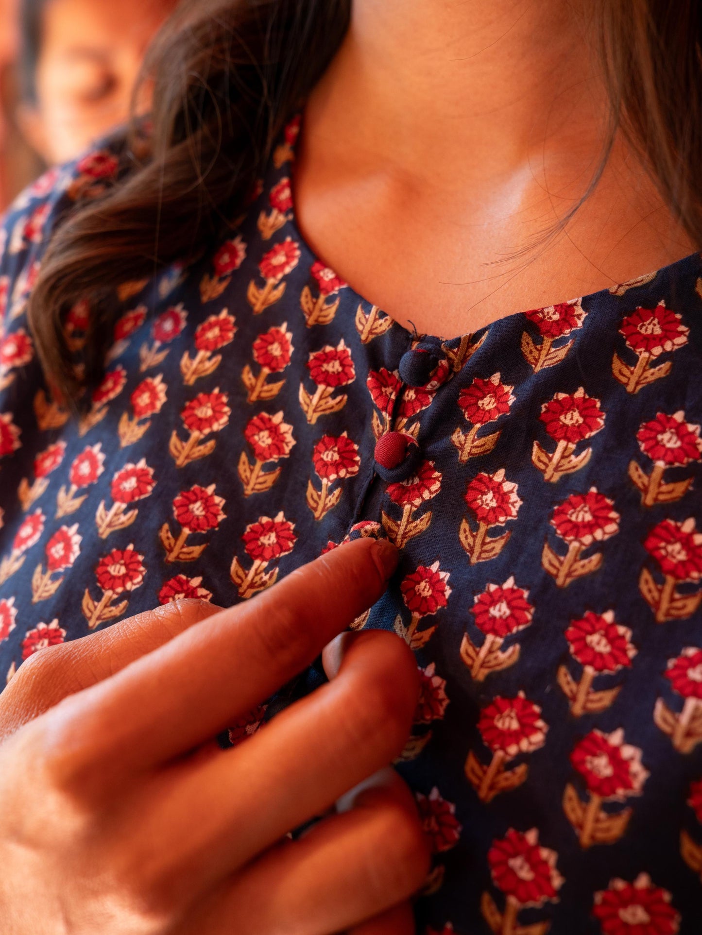 Blue floral kurta co ord
