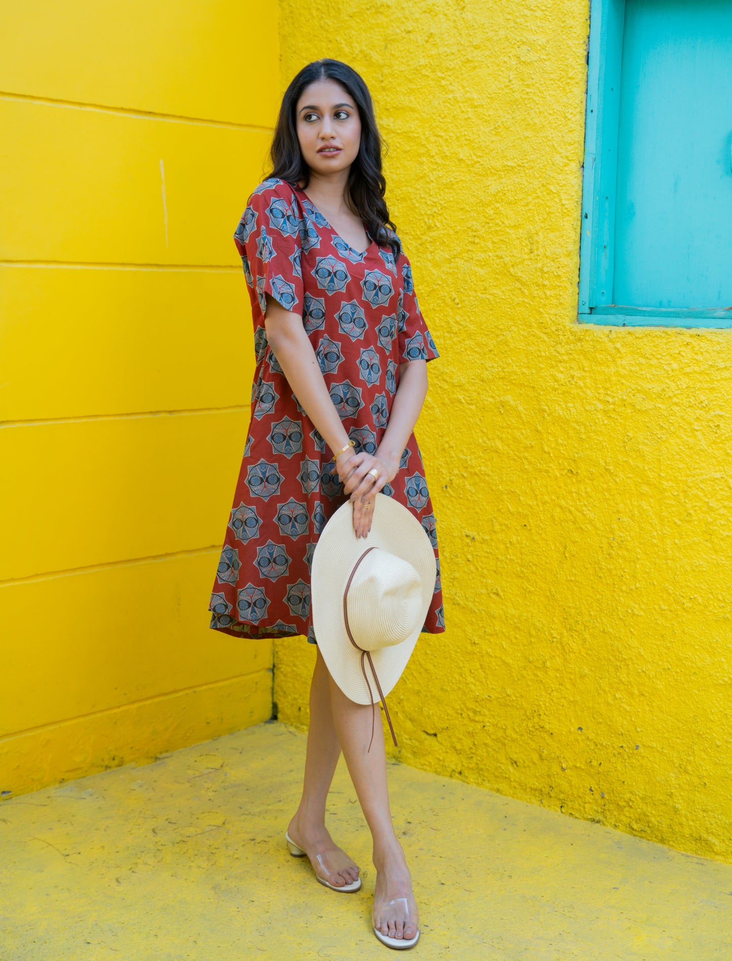 Rust magic short dress