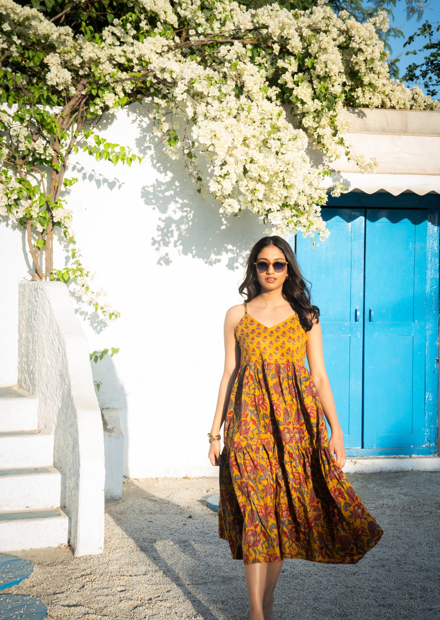 Yellow booti dress