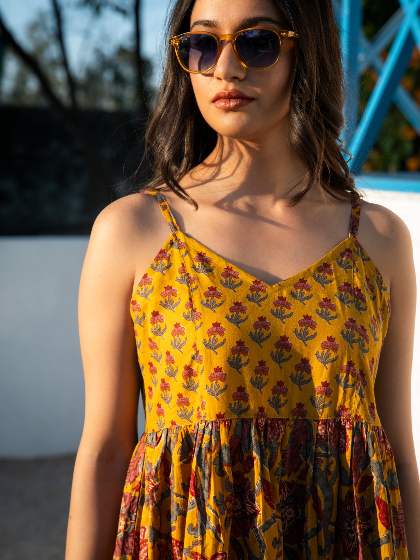 Yellow booti dress