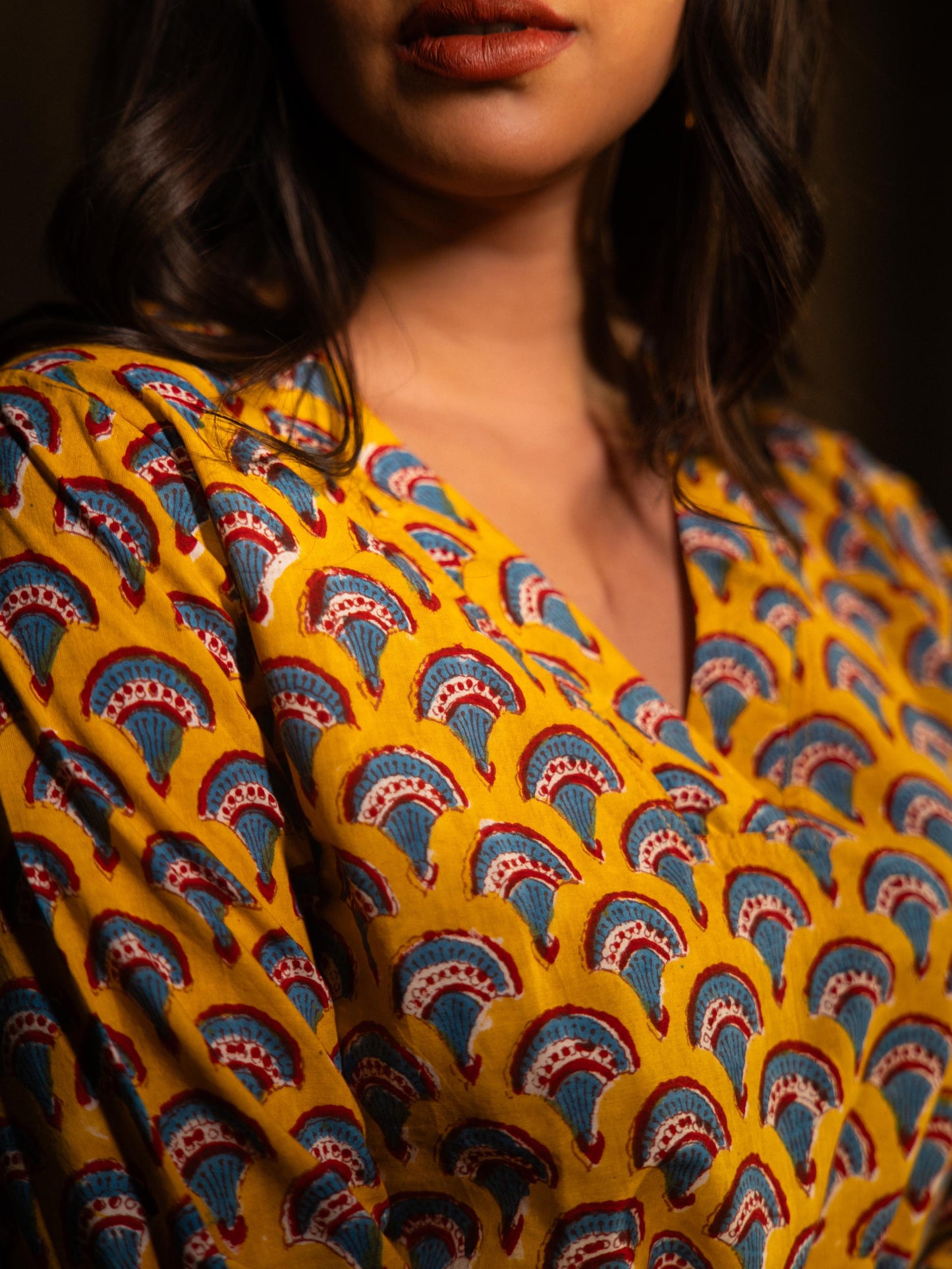 Sunkissed maroon straight kurta set