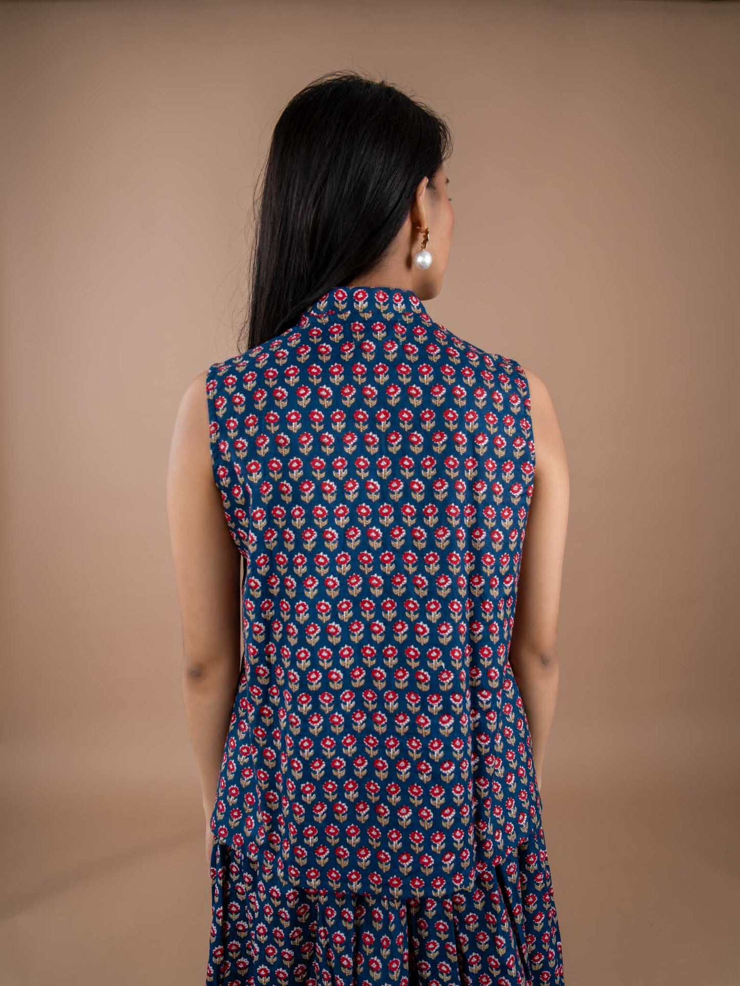Blue Sleeveless Shirt