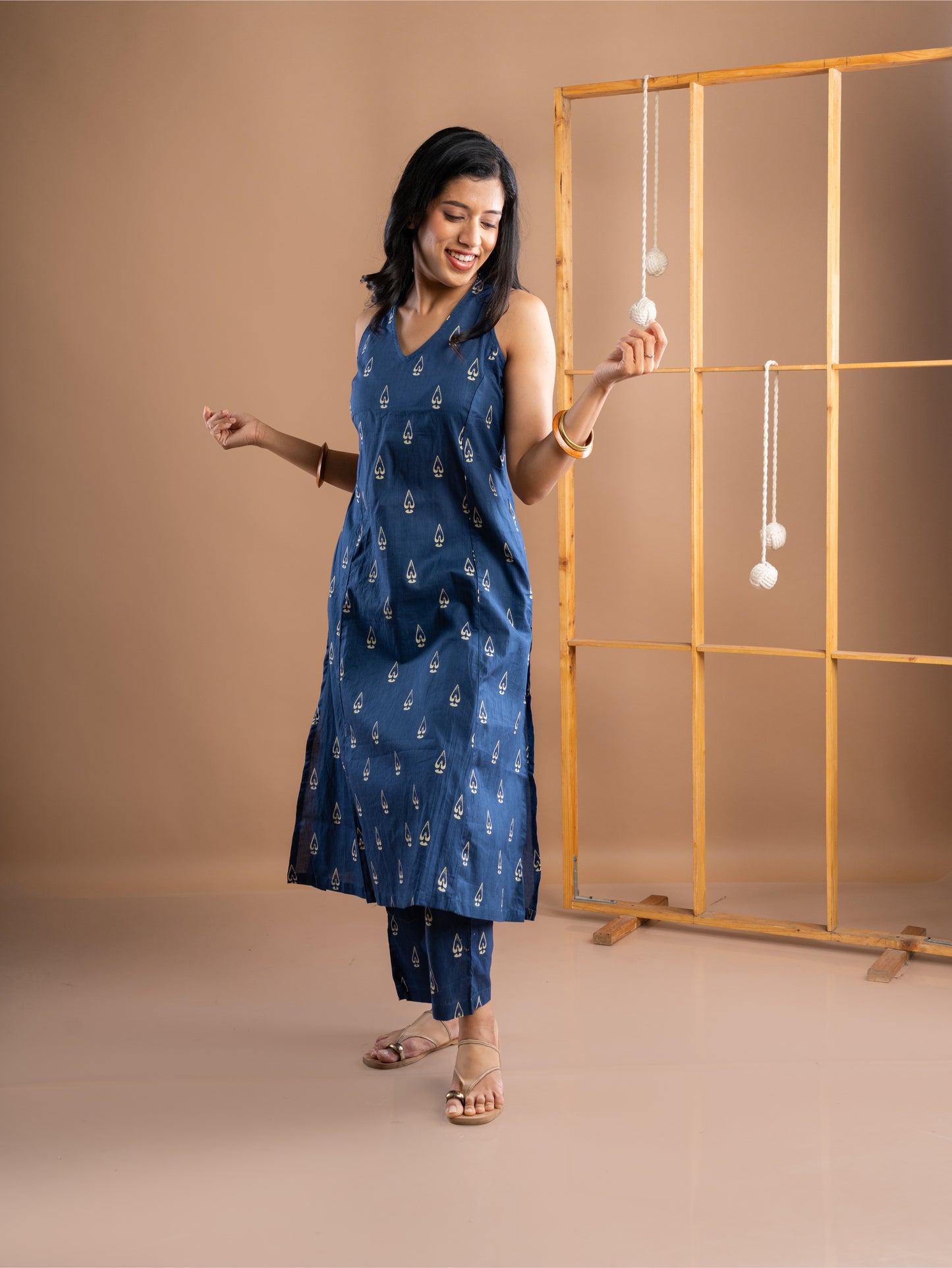 INDIGO SLEEVELESS CO ORD