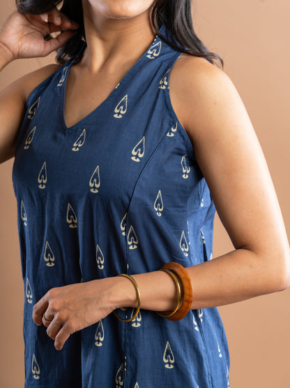 INDIGO SLEEVELESS CO ORD