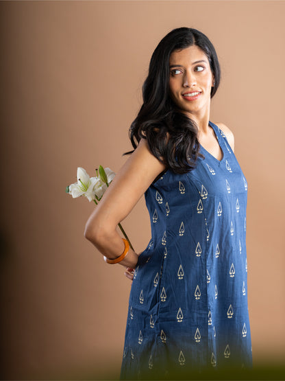 INDIGO SLEEVELESS CO ORD