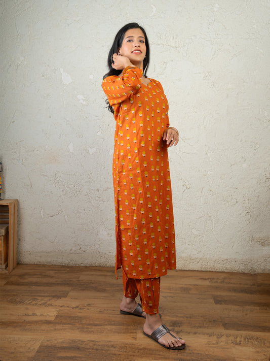 CITRUS POP STRAIGHT KURTA CO ORD